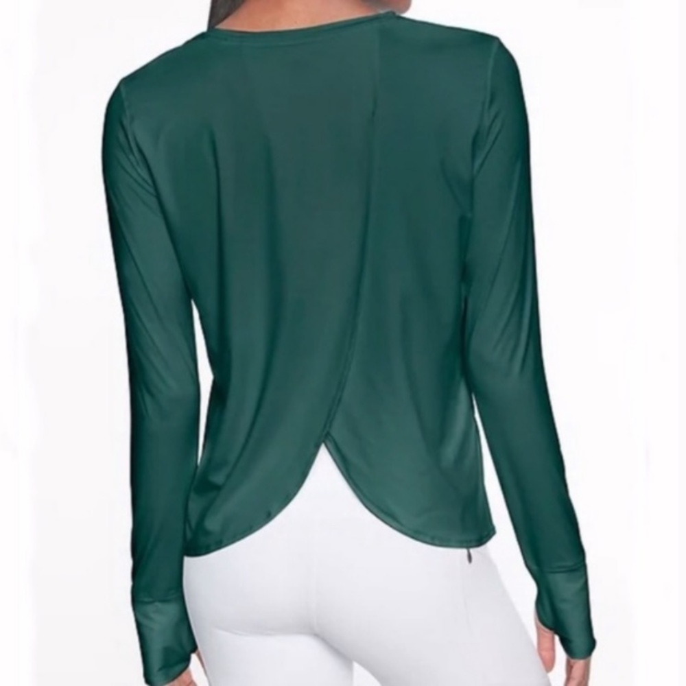Athleta Sunlover UPF Tulip Back Top in Dark Jade